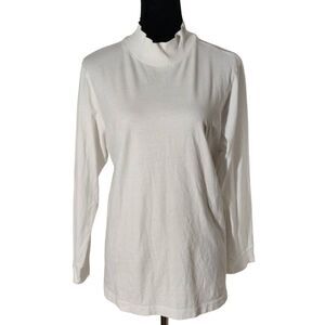 Woman Within 18/20 White Turtleneck 3/4 Sleeve Shirt